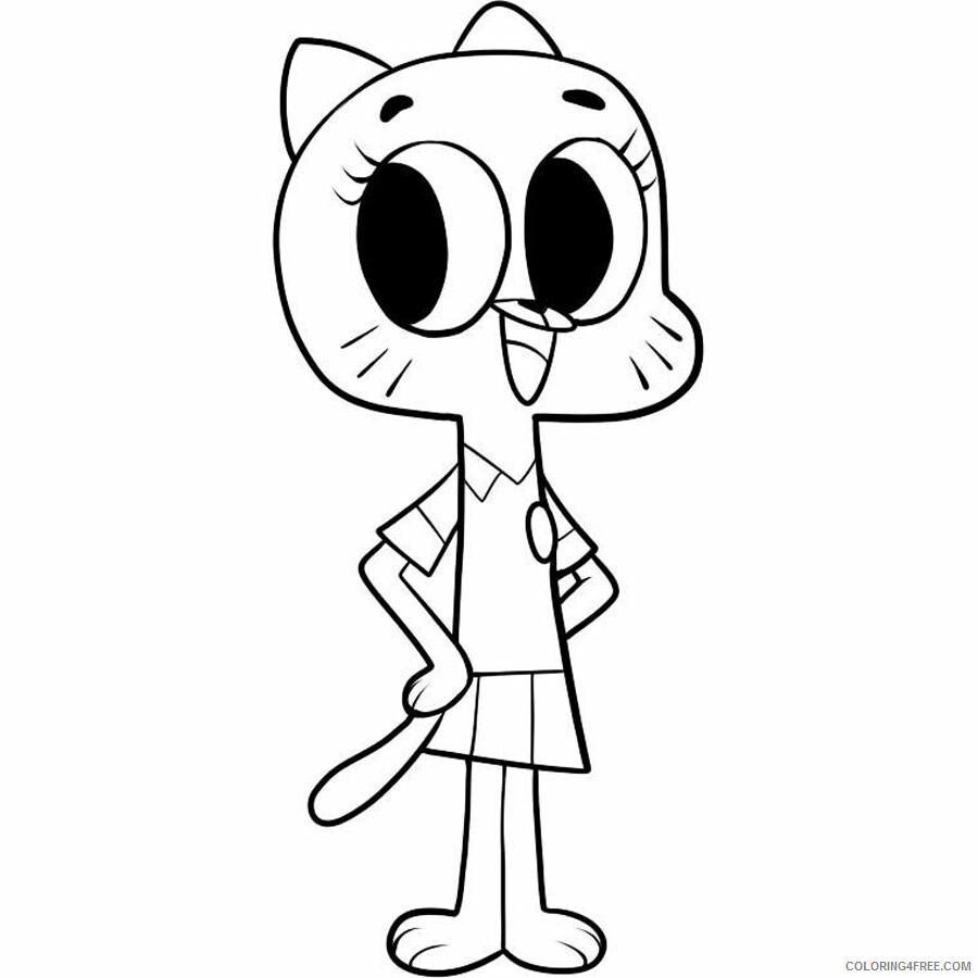 The Amazing World of Gumball Coloring Pages TV Film Printable 2020 08512 Coloring4free