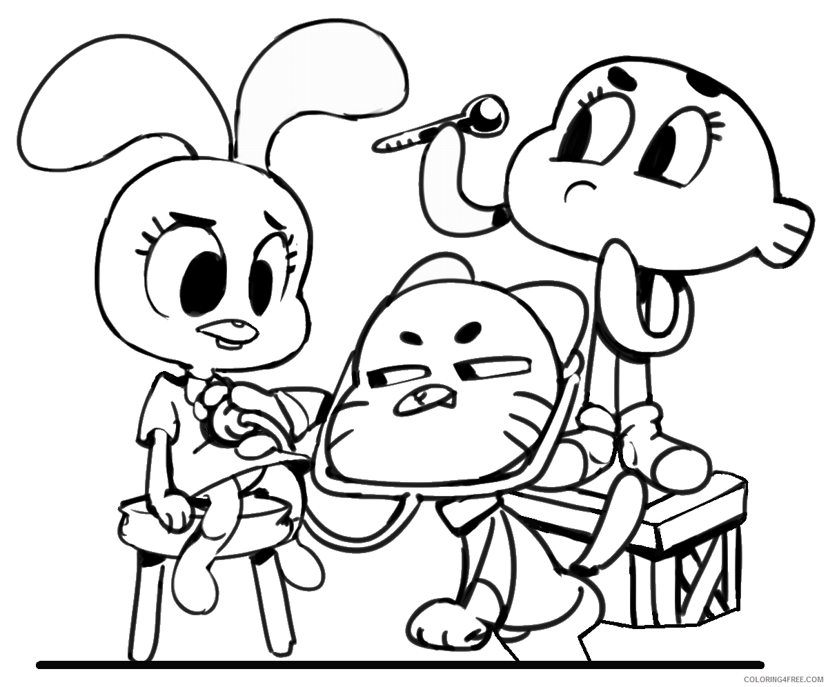 The Amazing World of Gumball Coloring Pages TV Film Printable 2020 08529 Coloring4free