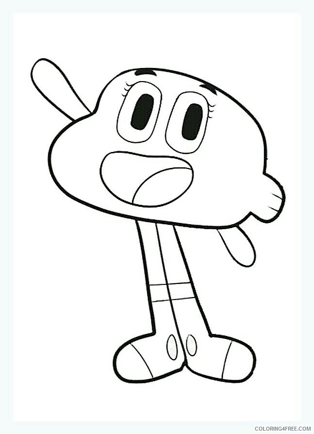 The Amazing World of Gumball Coloring Pages TV Film drawing 4 Printable 2020 08523 Coloring4free