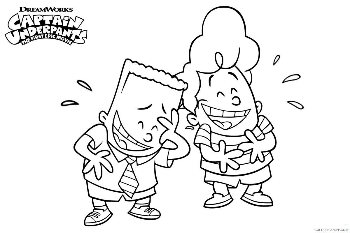 The Epic Tales of Captain Underpants Coloring Pages TV Film Color Free 2020 08669 Coloring4free