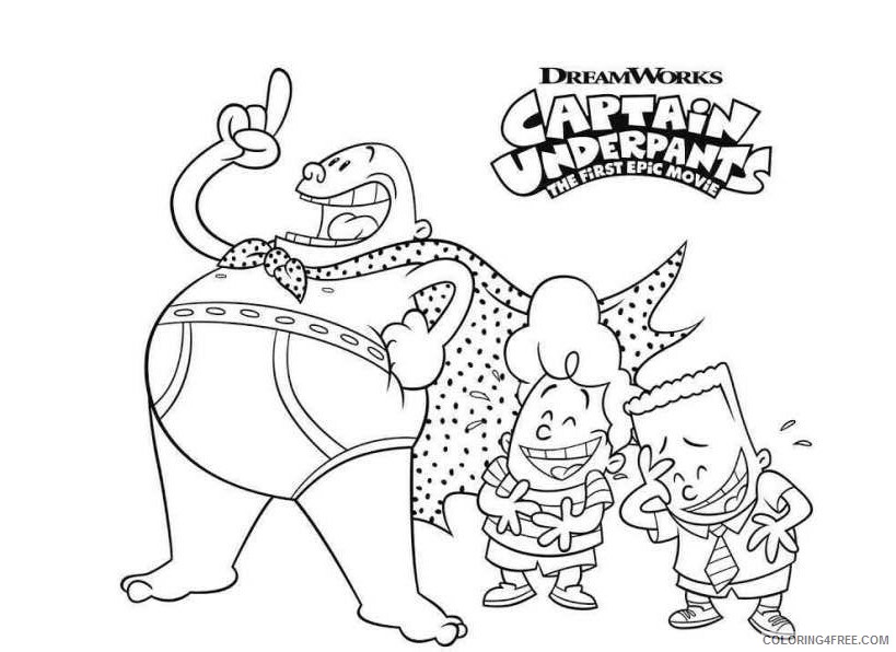 The Epic Tales of Captain Underpants Coloring Pages TV Film Printable 2020 08635 Coloring4free