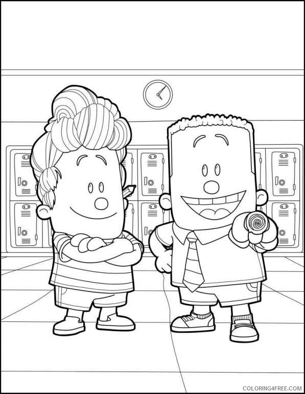 The Epic Tales of Captain Underpants Coloring Pages TV Film Printable 2020 08639 Coloring4free