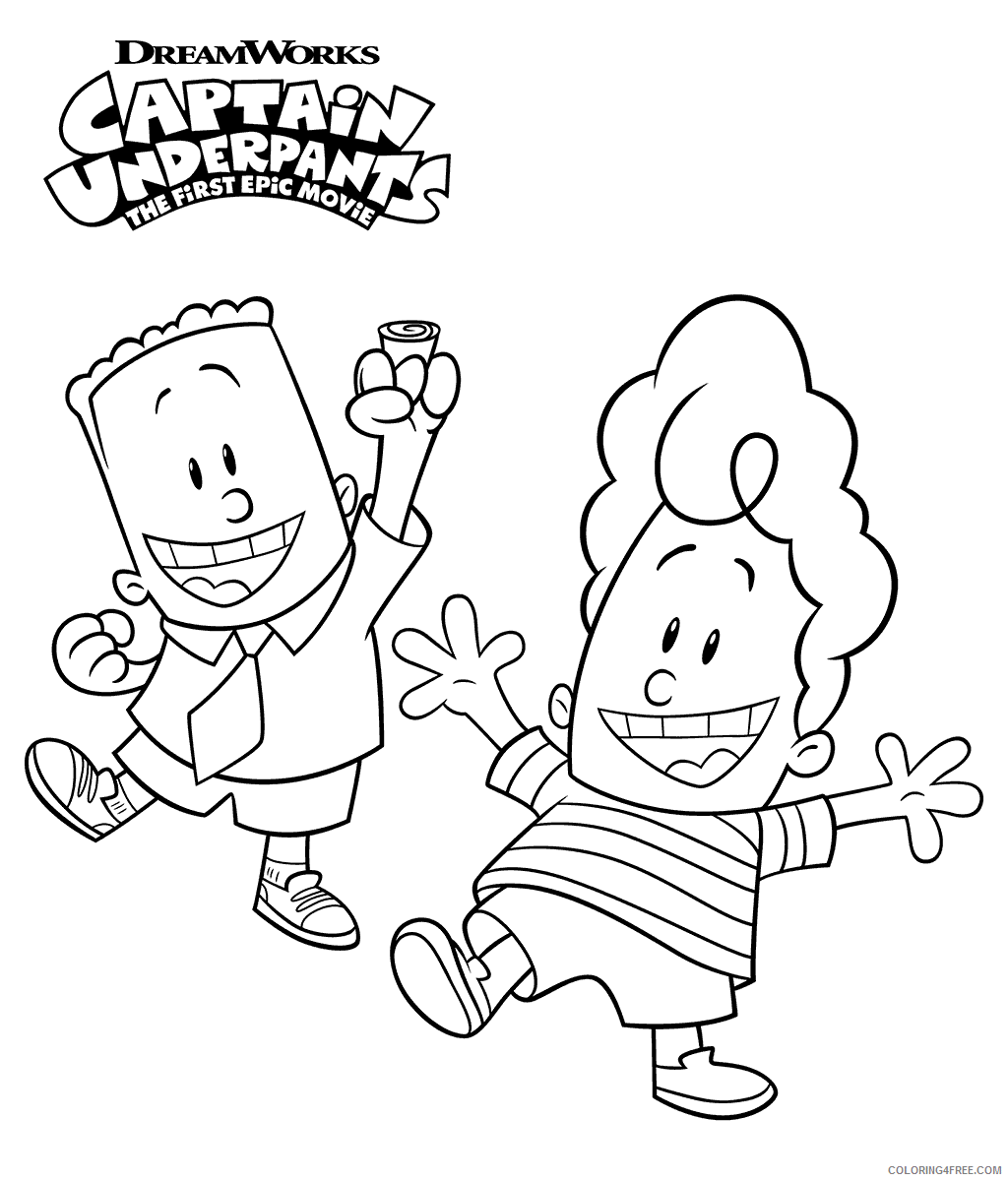 The Epic Tales of Captain Underpants Coloring Pages TV Film Printable 2020 08643 Coloring4free