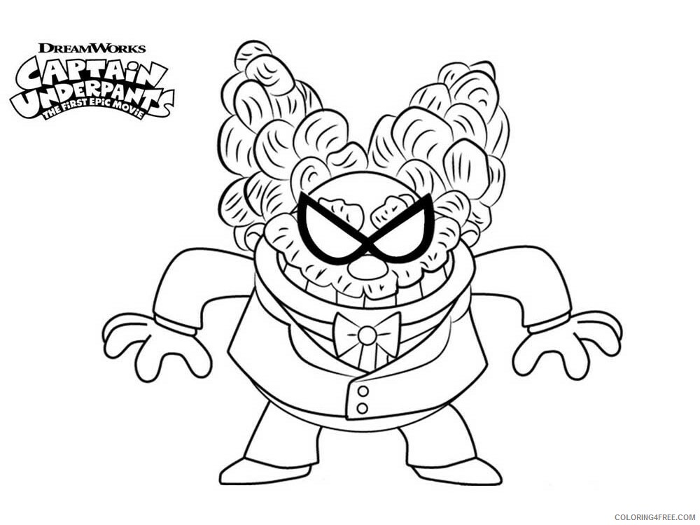 The Epic Tales of Captain Underpants Coloring Pages TV Film Printable 2020 08653 Coloring4free