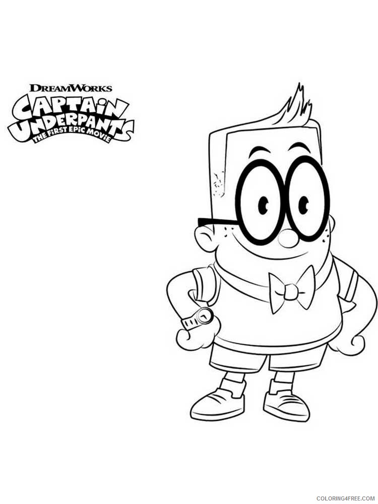 The Epic Tales of Captain Underpants Coloring Pages TV Film Printable 2020 08654 Coloring4free