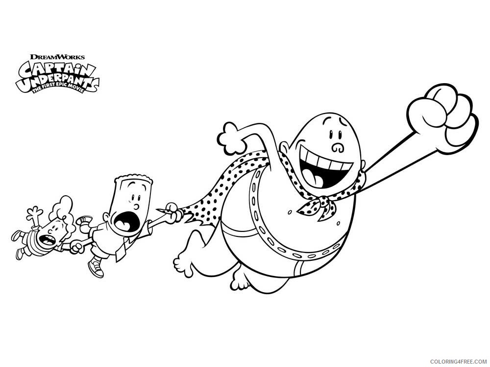 The Epic Tales of Captain Underpants Coloring Pages TV Film Printable 2020 08655 Coloring4free