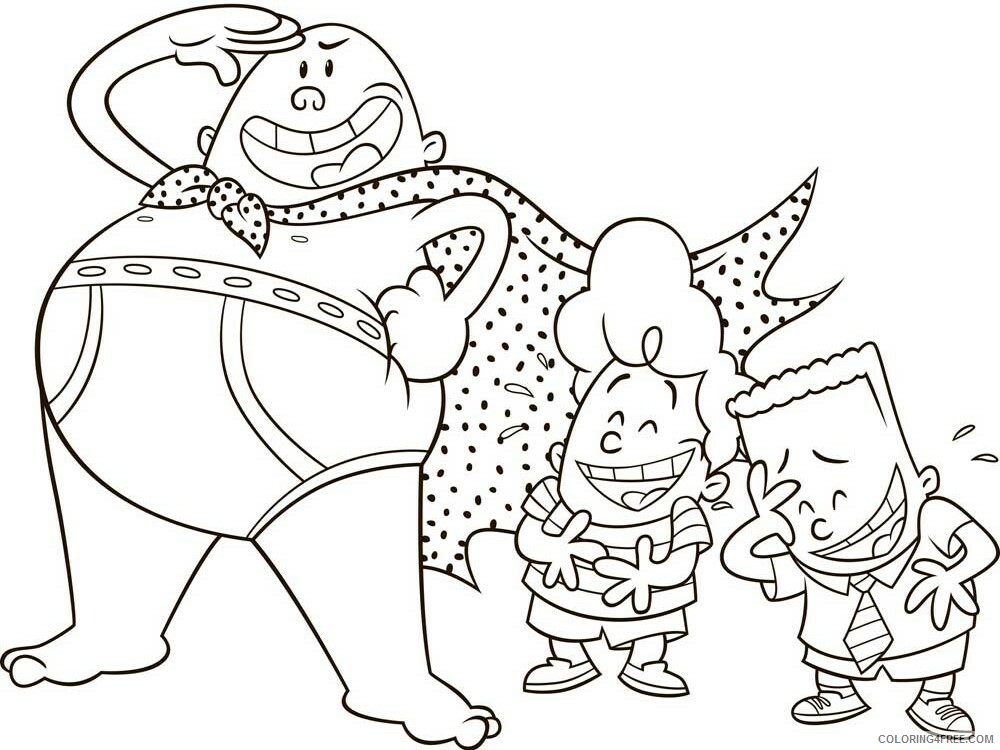 The Epic Tales of Captain Underpants Coloring Pages TV Film Printable 2020 08657 Coloring4free