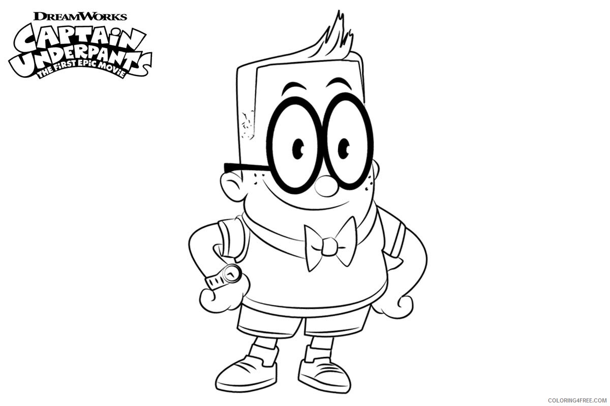 The Epic Tales of Captain Underpants Coloring Pages TV Film Printable 2020 08672 Coloring4free
