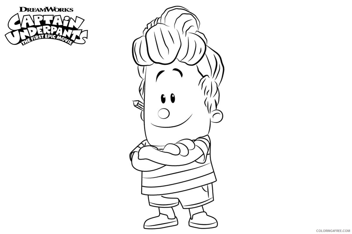 The Epic Tales of Captain Underpants Coloring Pages TV Film Printable 2020 08674 Coloring4free
