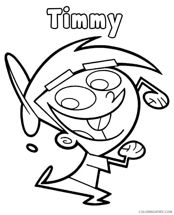 The Fairly OddParents Coloring Pages TV Film Timmy Feel Excited 2020 08709 Coloring4free
