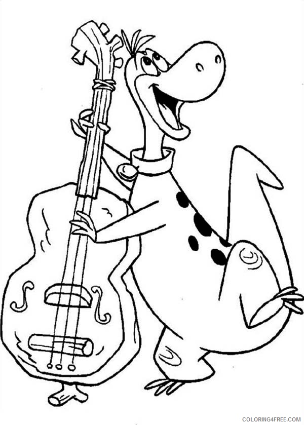 The Flintstones Coloring Pages TV Film Dino Play Big Bass 2020 08725 Coloring4free