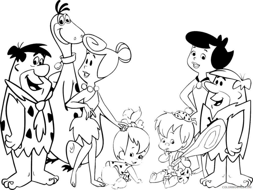 The Flintstones Coloring Pages TV Film Flintstones 3 Printable 2020 08777 Coloring4free