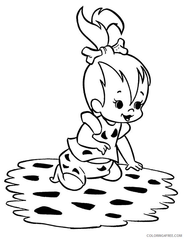 The Flintstones Coloring Pages TV Film Pebbles Flintstone Learn to Walk 2020 08801 Coloring4free