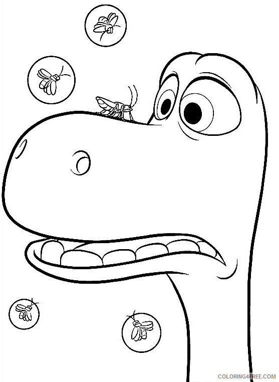 The Good Dinosaur Coloring Pages TV Film Arlo Meets Bugs Printable 2020 08808 Coloring4free