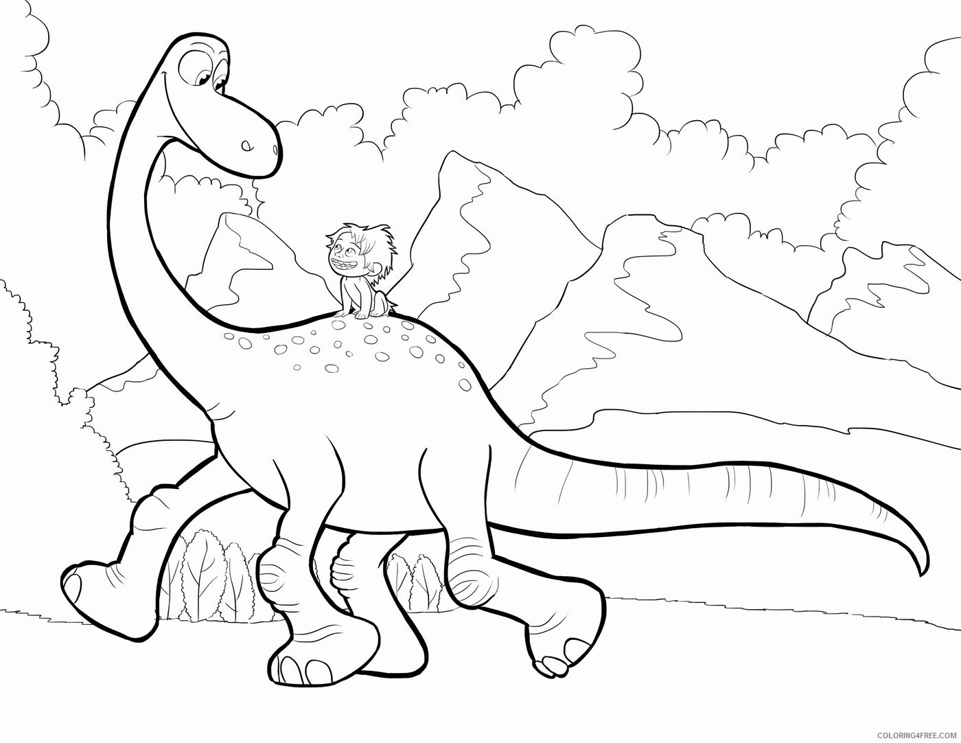 The Good Dinosaur Coloring Pages TV Film Printable 2020 08832 Coloring4free