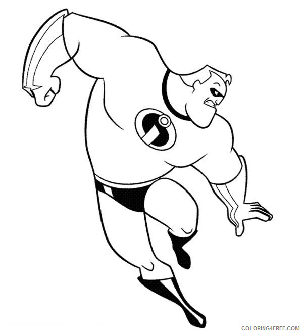 The Incredibles Coloring Pages TV Film Mr Incredible Printable 2020 08899 Coloring4free