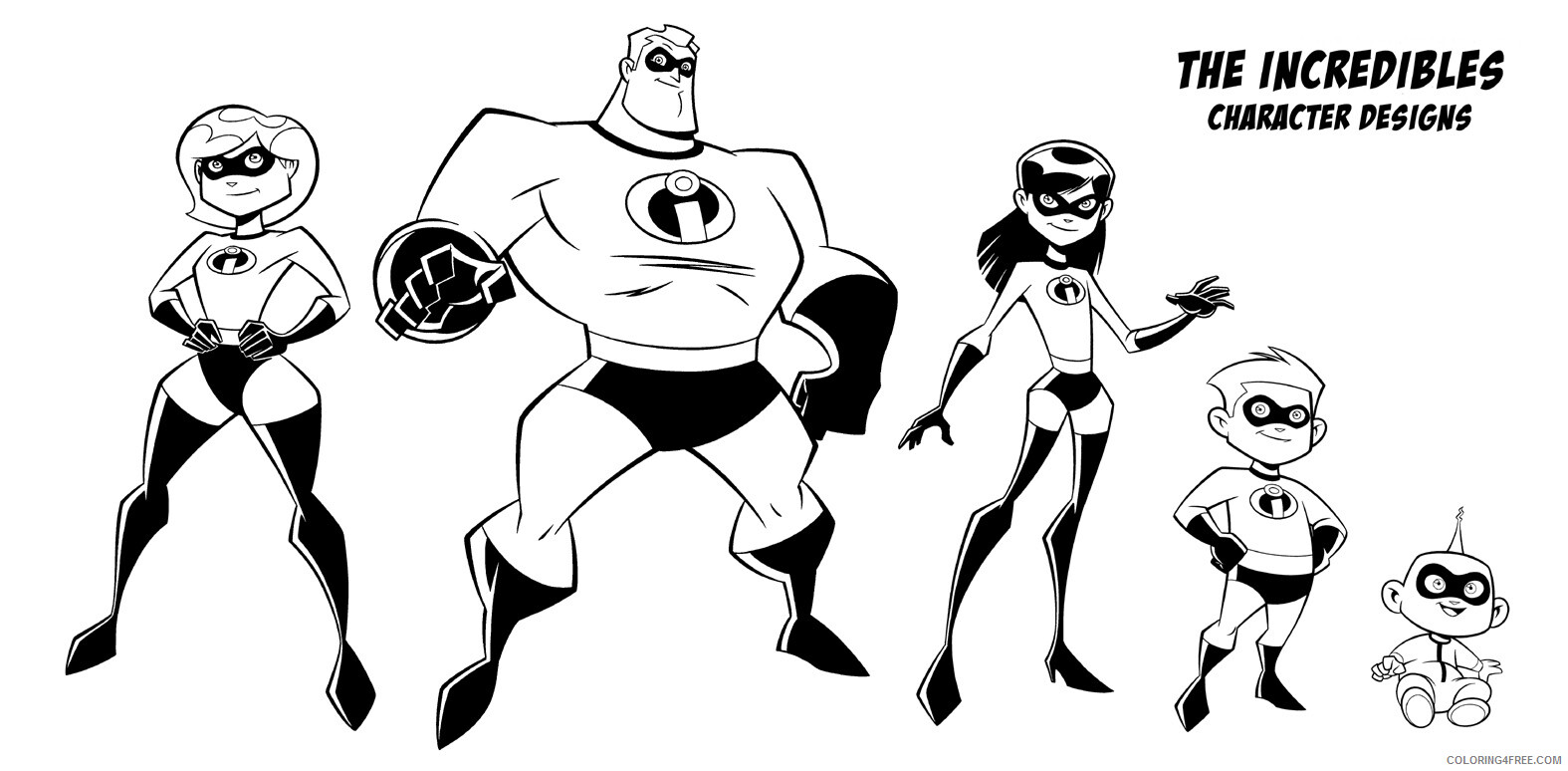The Incredibles Coloring Pages TV Film Printable 20 20 ...