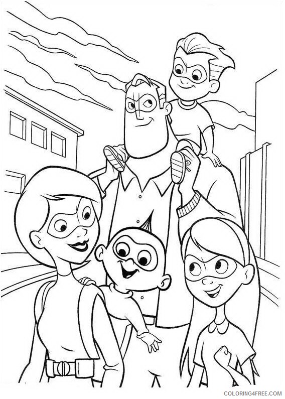 The Incredibles Coloring Pages TV Film family Printable 2020 08896 Coloring4free