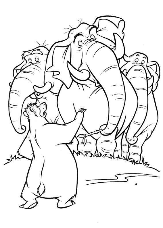 The Jungle Book Coloring Pages TV Film Baloo and the Jungle Patrol Printable 2020 08985 Coloring4free