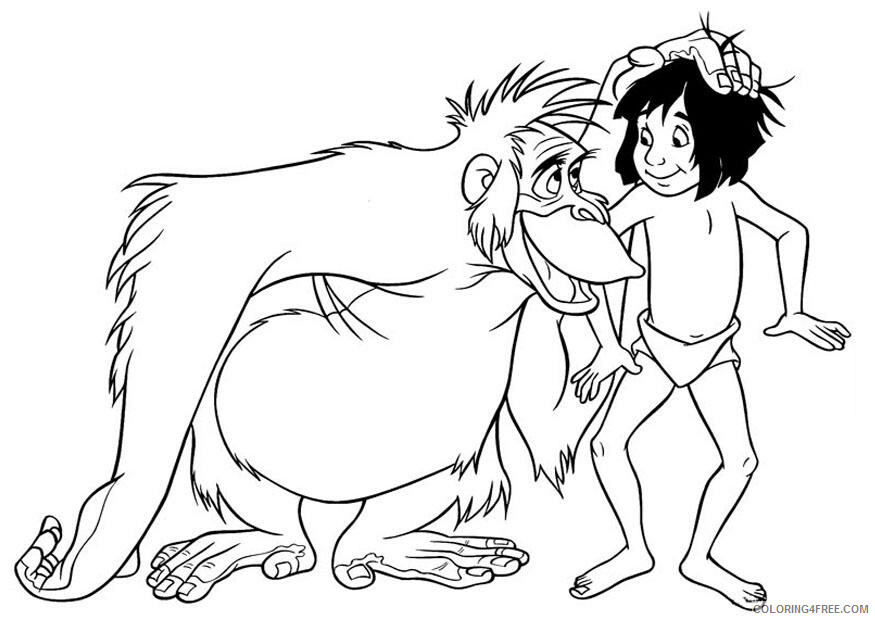 The Jungle Book Coloring Pages TV Film King Louie and Mowglie 2020 08989 Coloring4free
