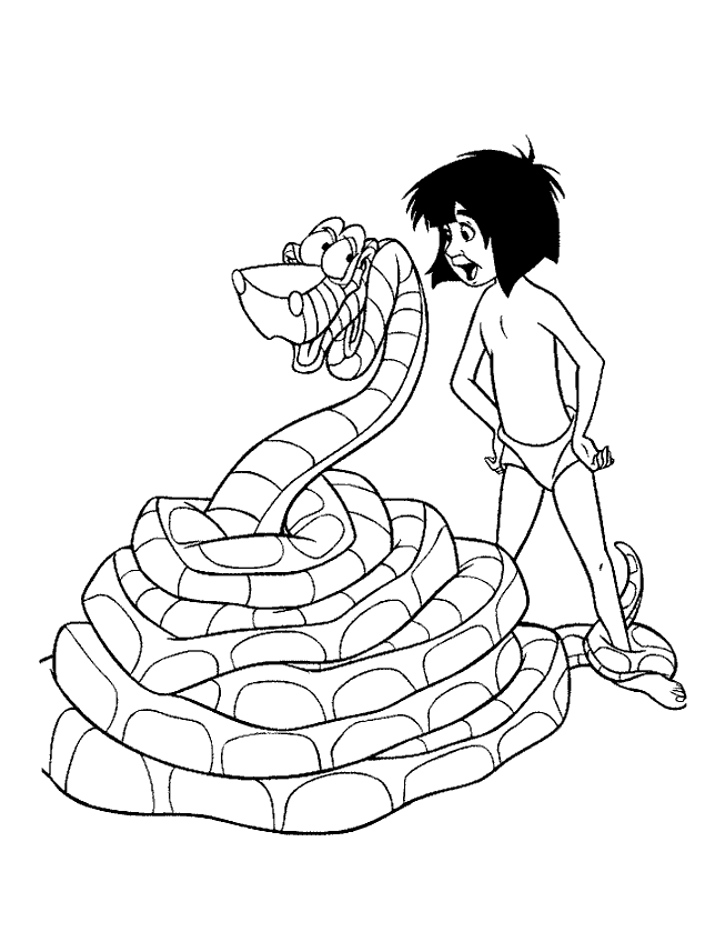 The Jungle Book Coloring Pages TV Film Mowgli and Kaa Printable 2020 08994 Coloring4free