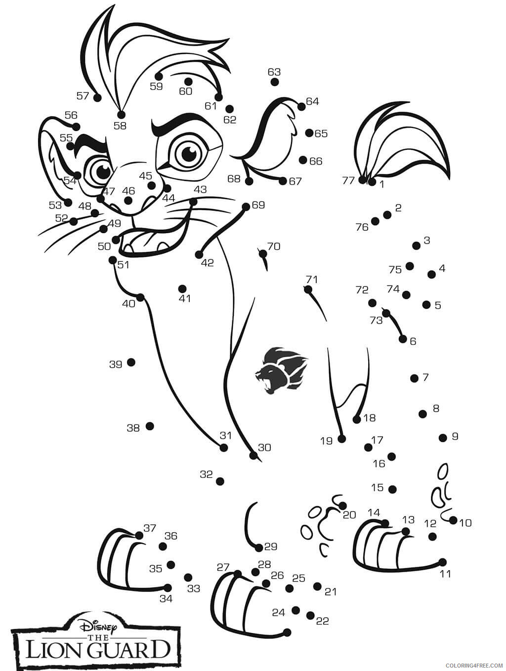 The Lion Guard Coloring Pages TV Film Dot to Dot Printable 2020 09105 Coloring4free