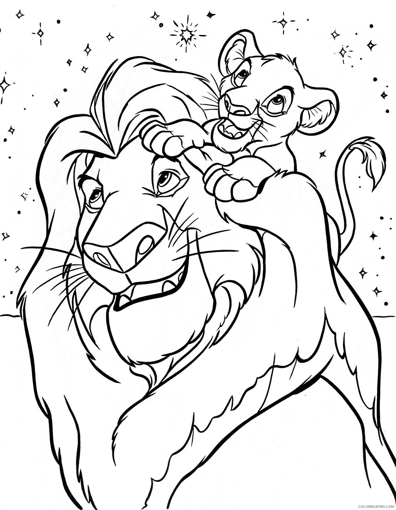 The Lion King Coloring Pages TV Film Free Lion King Printable 2020 09139 Coloring4free