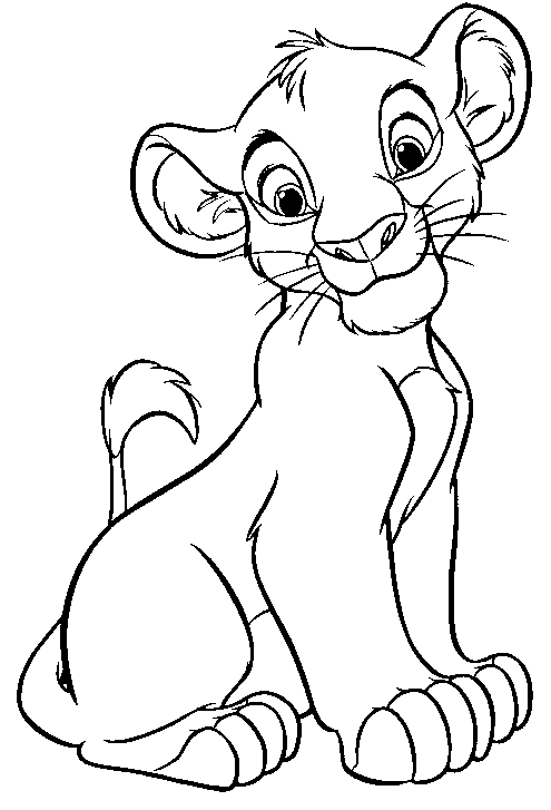 The Lion King Coloring Pages TV Film Free Lion King Simba Printable 2020 09136 Coloring4free