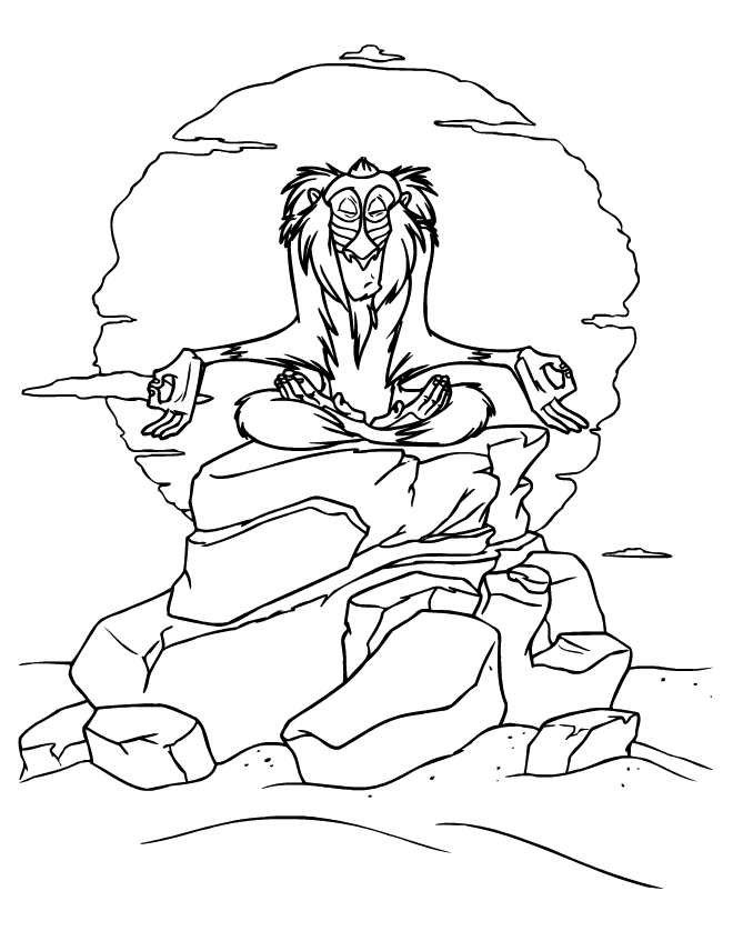 The Lion King Coloring Pages TV Film Lion King Rafiki Printable 2020 09216 Coloring4free