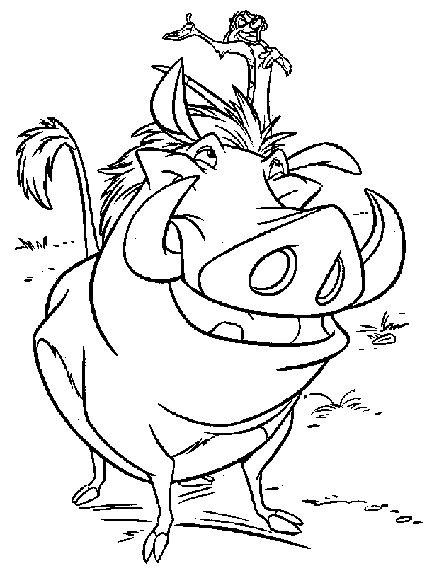 The Lion King Coloring Pages TV Film timon and pumbaa Printable 2020 09229 Coloring4free