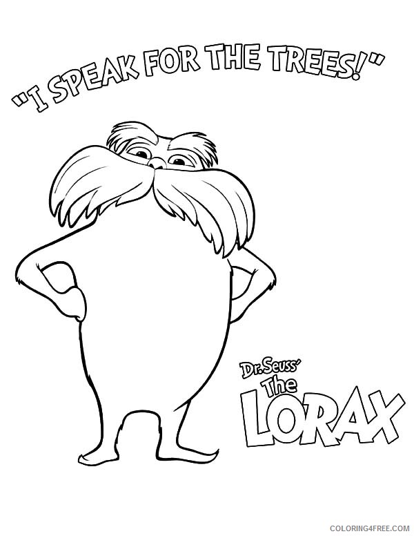 The Lorax Coloring Pages TV Film I Speak for the Trees Printable 2020 09343 Coloring4free