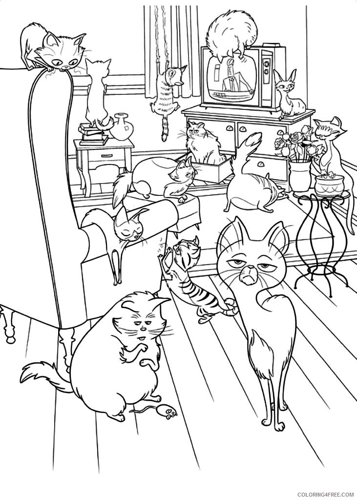 The Secret Life of Pets Coloring Pages TV Film Characters Printable 2020 09509 Coloring4free