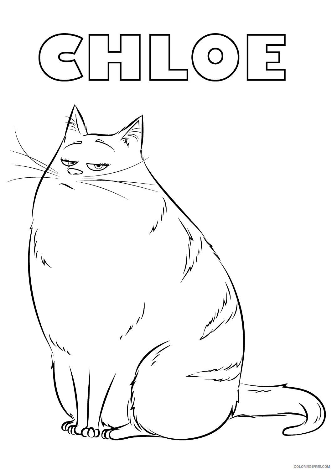 The Secret Life of Pets Coloring Pages TV Film Chloe Printable 2020 09483 Coloring4free