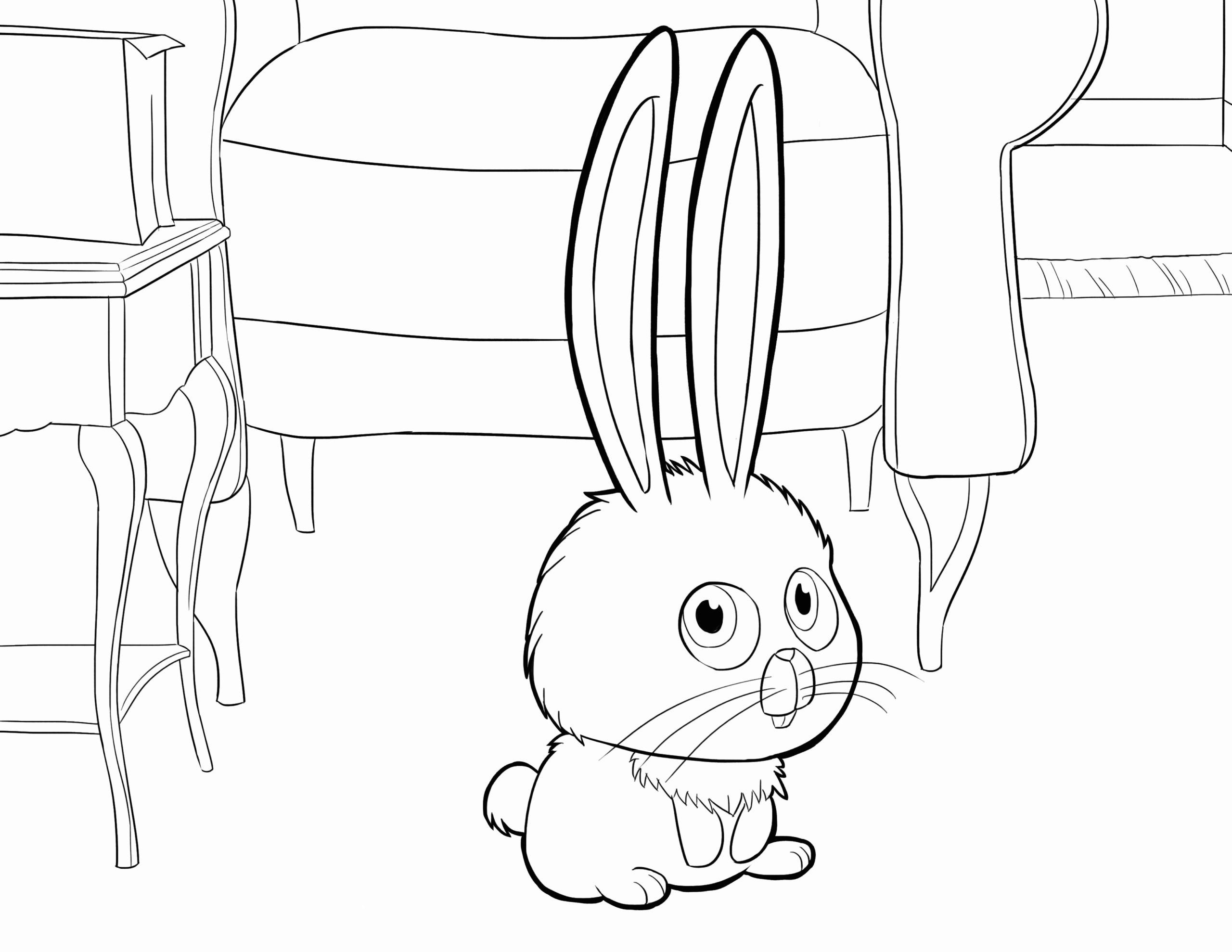The Secret Life of Pets Coloring Pages TV Film Cute Snowball Printable 2020 09484 Coloring4free
