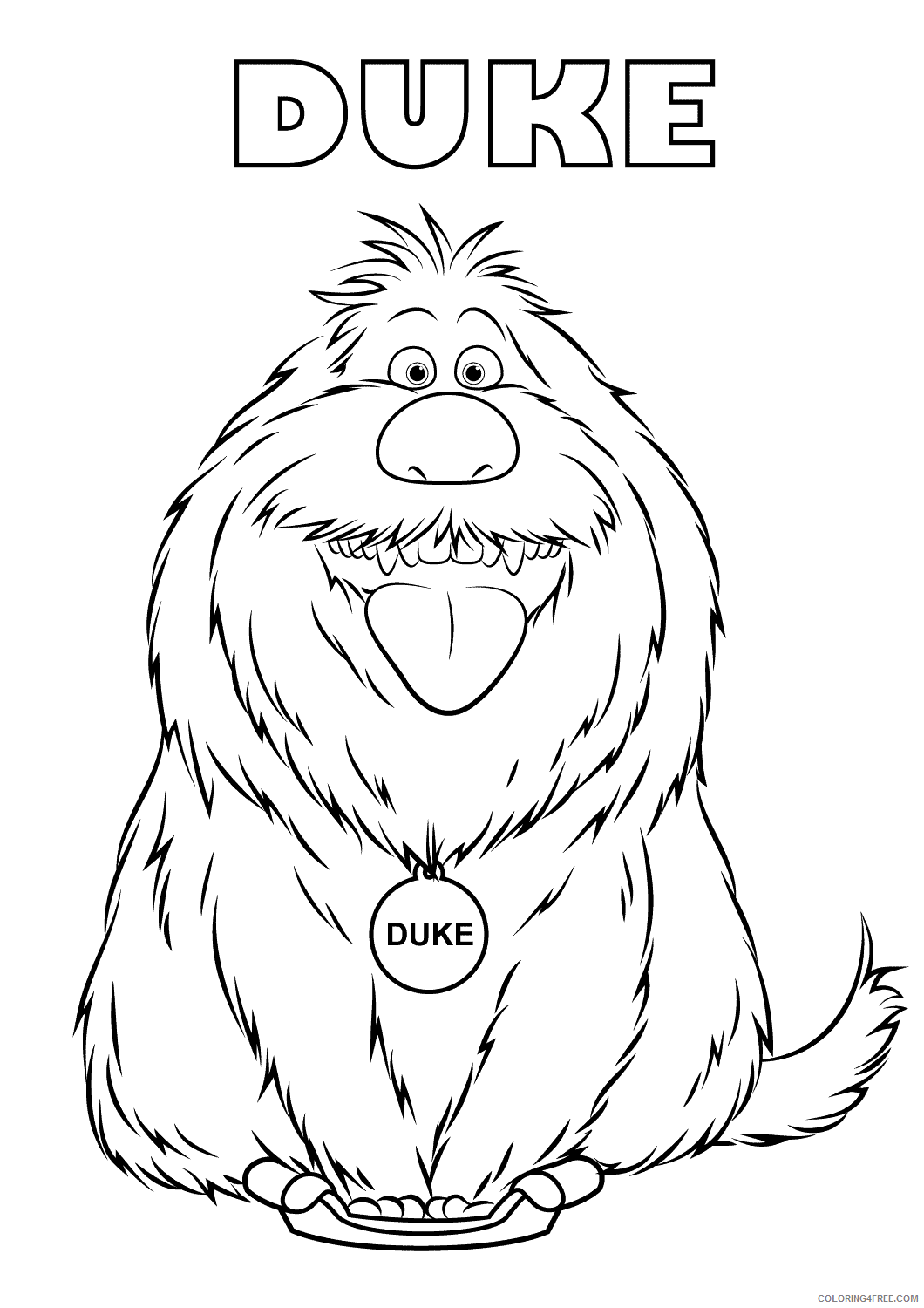The Secret Life of Pets Coloring Pages TV Film Duke Printable 2020 09486 Coloring4free