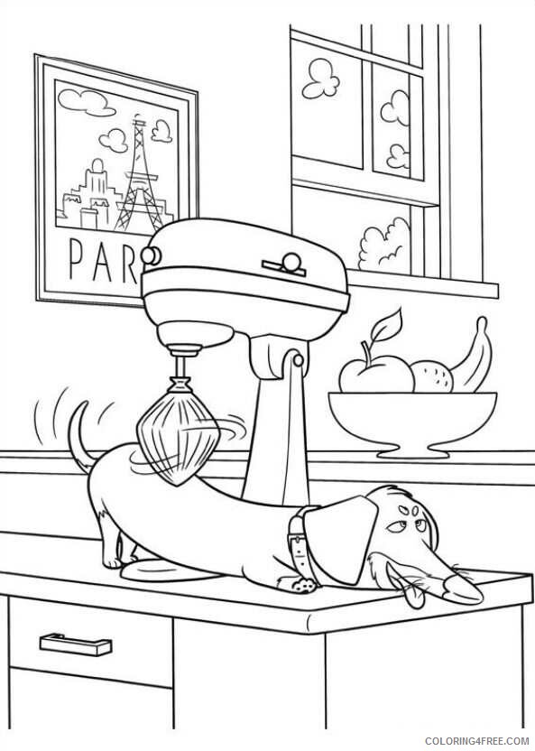 The Secret Life of Pets Coloring Pages TV Film Funny Printable 2020 09487 Coloring4free