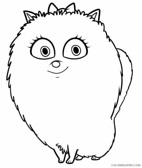 The Secret Life of Pets Coloring Pages TV Film Gidget Printable 2020 09489 Coloring4free