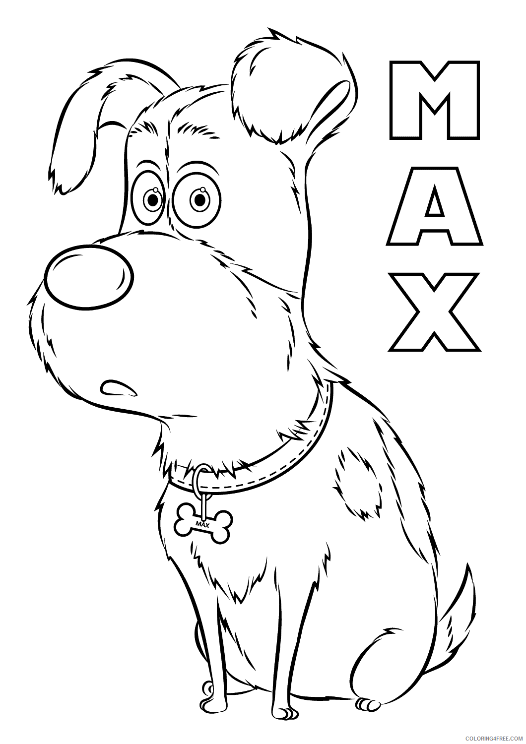 The Secret Life of Pets Coloring Pages TV Film Max Printable 2020 09491 Coloring4free