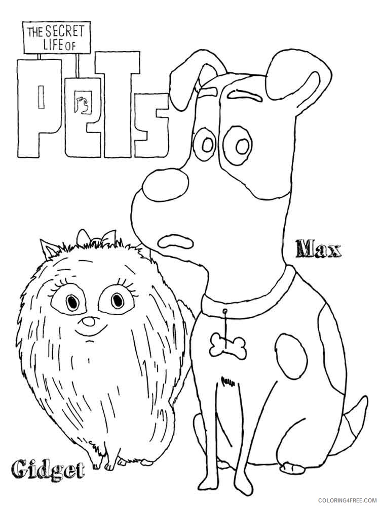 The Secret Life of Pets Coloring Pages TV Film Printable 2020 09512 Coloring4free