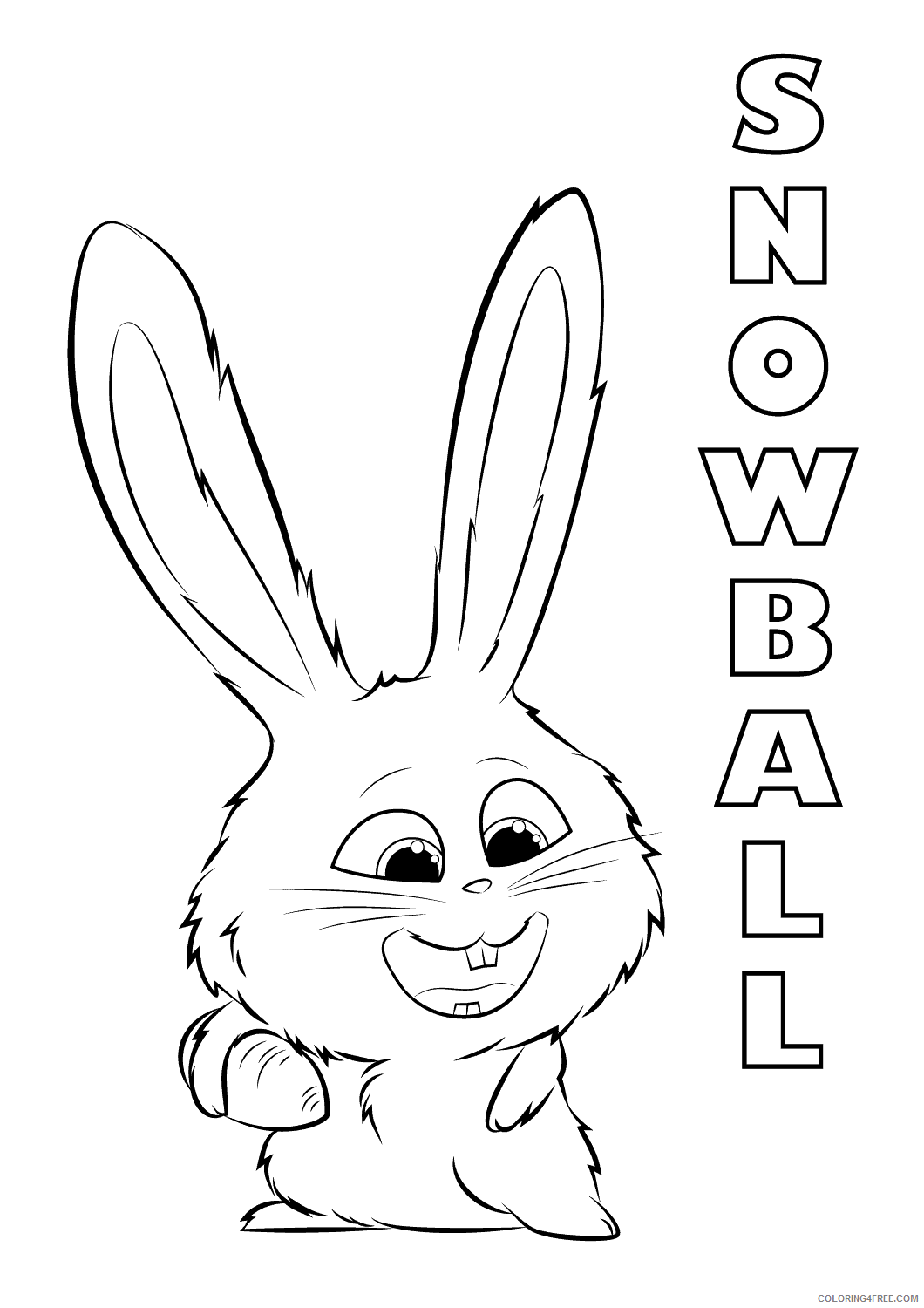 The Secret Life of Pets Coloring Pages TV Film Snowbal Printable 2020 09507 Coloring4free