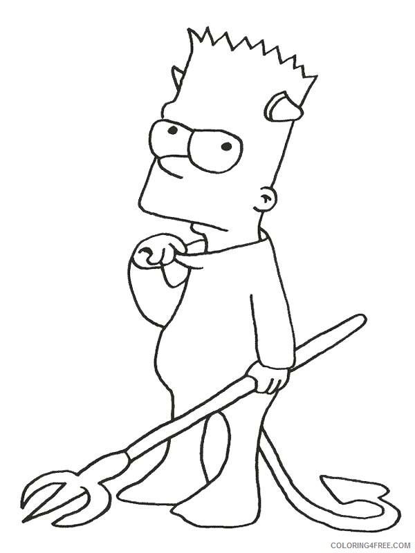 The Simpsons Coloring Pages TV Film Bart Simpson 2 Printable 2020 09533 Coloring4free