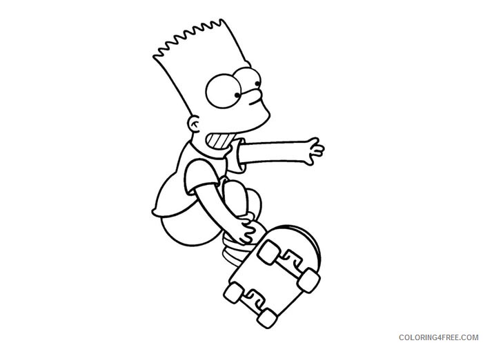 The Simpsons Coloring Pages TV Film Bart Simpson Printable 2020 09534 Coloring4free