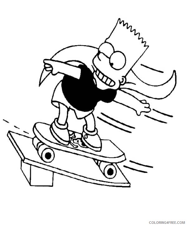 The Simpsons Coloring Pages TV Film Bart the Superman Printable 2020 09537 Coloring4free