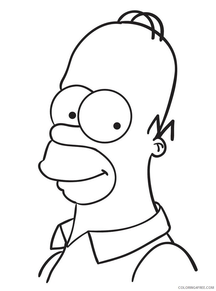 The Simpsons Coloring Pages Tv Film Cartoon Homer Simpson Printable Coloring4free Coloring4free Com