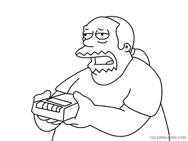 The Simpsons Coloring Pages TV Film Comic Book Guy Printable 2020 09541 Coloring4free