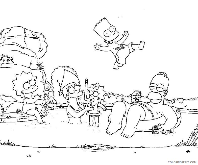 The Simpsons Coloring Pages TV Film Free Simpsons Printable 2020 09546 Coloring4free