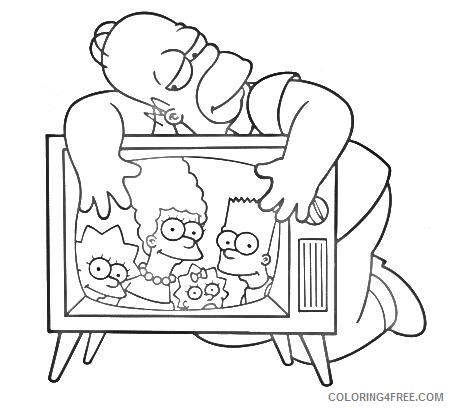 The Simpsons Coloring Pages TV Film Free Simpsons Printable 2020 09547 Coloring4free