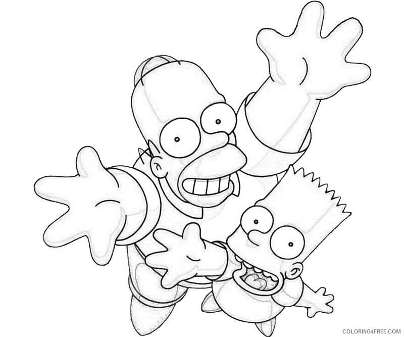 The Simpsons Coloring Pages TV Film Free Simpsons Sheets Printable 2020 09549 Coloring4free