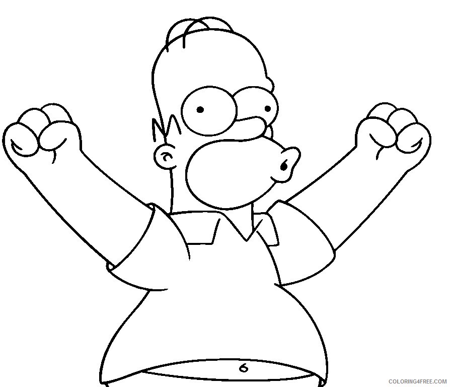 The Simpsons Coloring Pages TV Film Homer Simpson Printable 2020 09551 Coloring4free