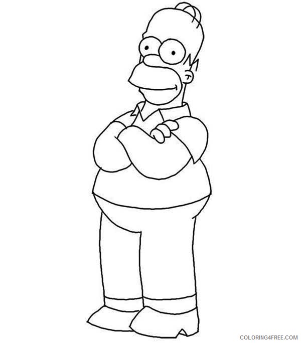 The Simpsons Coloring Pages TV Film Homer Simpson Printable 2020 09553 Coloring4free